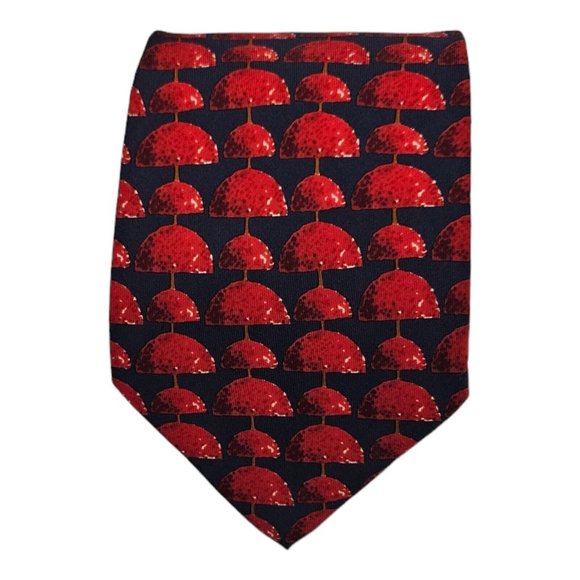 KARL LAGERFELD Blue Geometric Silk Tie ITALY 59